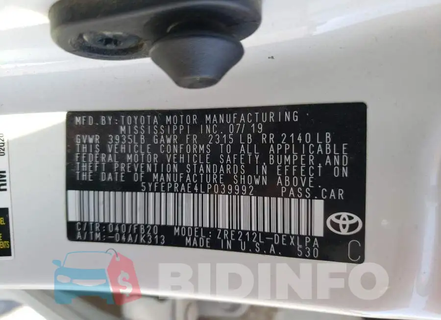 5YFEPRAE4LP039992 Photo# 12