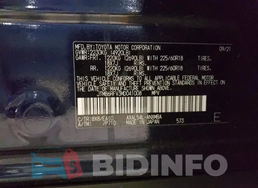 JTMB6RFV3MD041008 Photo# 13