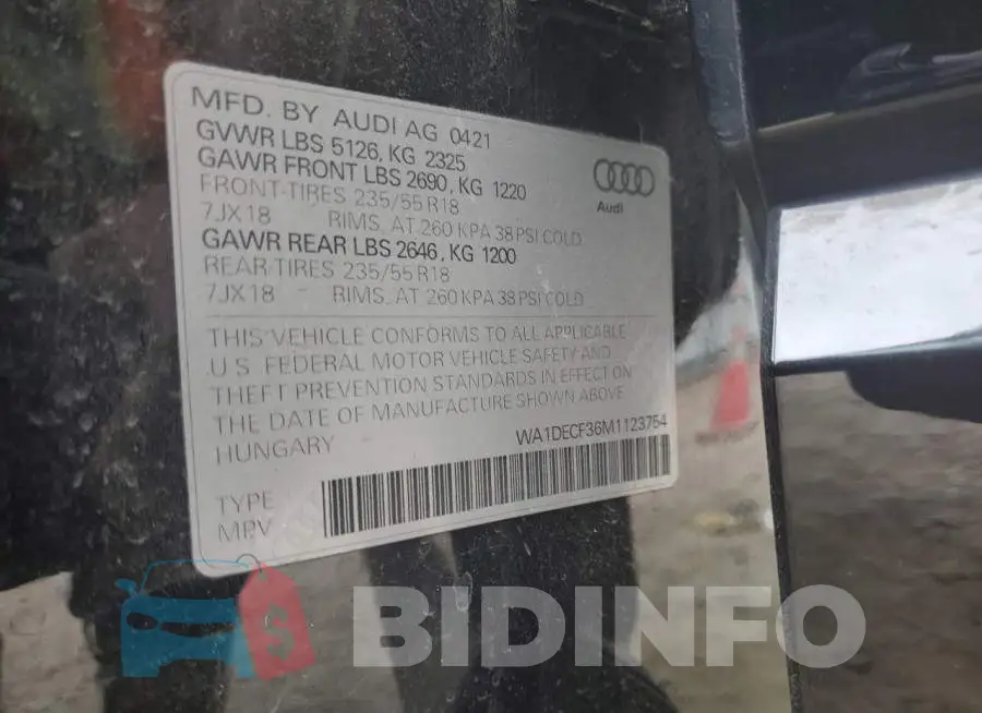 WA1DECF36M1123754 Photo# 12