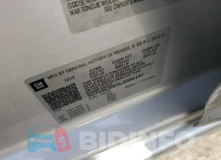 3GTU9CED7LG160137 Photo# 13