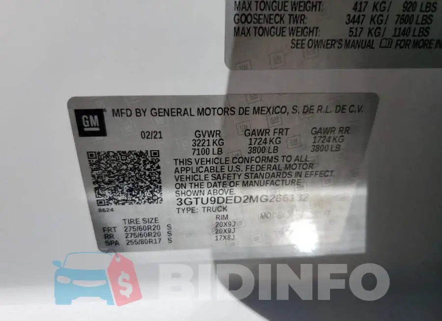 3GTU9DED2MG266132 Photo# 12