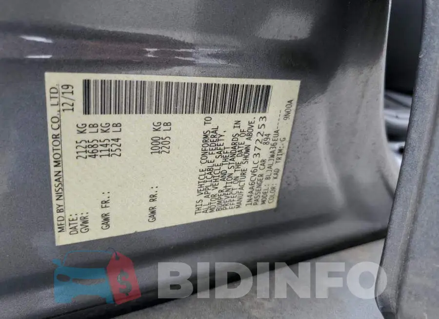1N4AA6CV6LC372253 Photo# 12