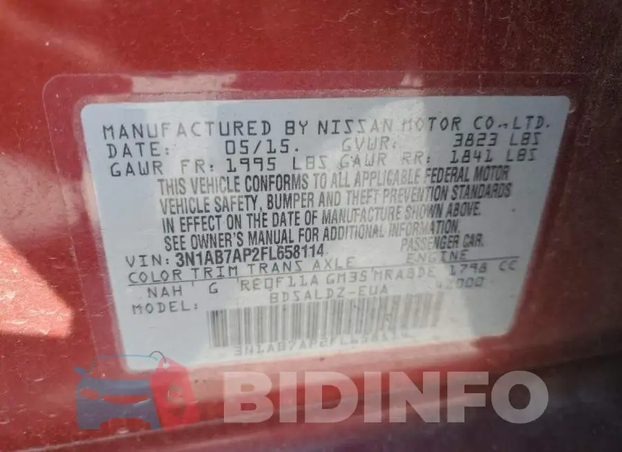 3N1AB7AP2FL658114 Photo# 12