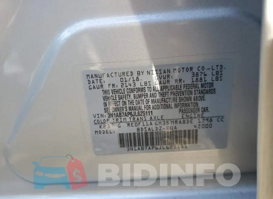 3N1AB7AP6JL625111 Photo# 12