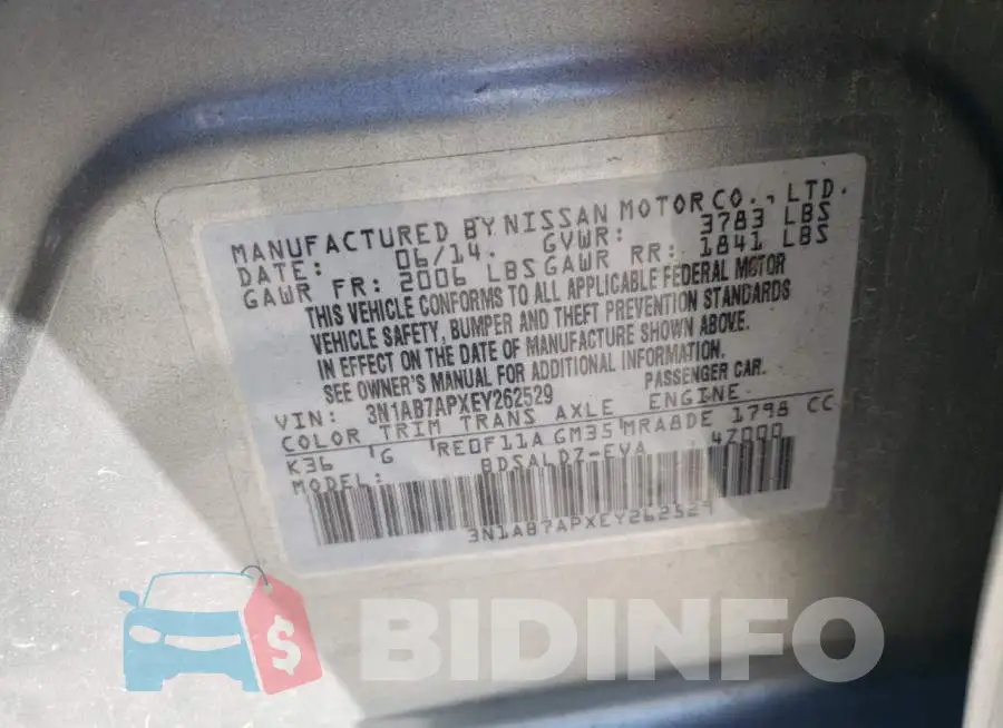 3N1AB7APXEY262529 Photo# 12