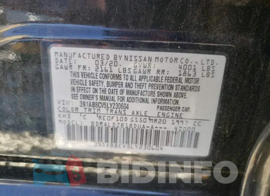 3N1AB8CV5LY230604 Photo# 12