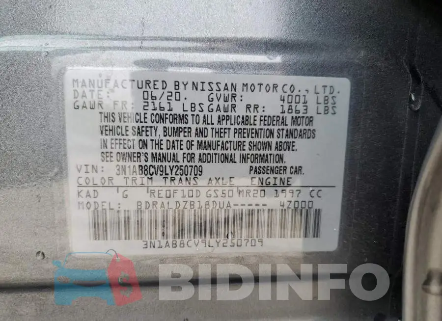 3N1AB8CV9LY250709 Photo# 13