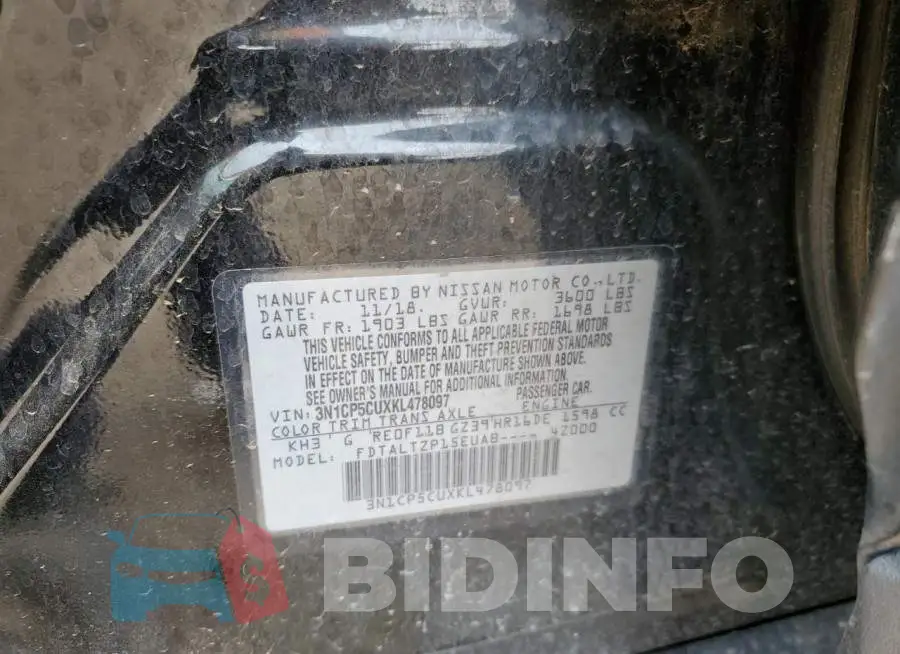 3N1CP5CUXKL478097 Photo# 13