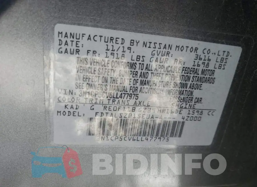 3N1CP5CV6LL477975 Photo# 12