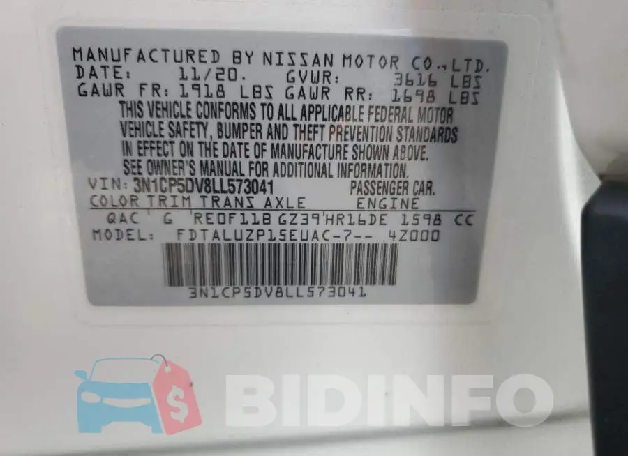 3N1CP5DV8LL573041 Photo# 14