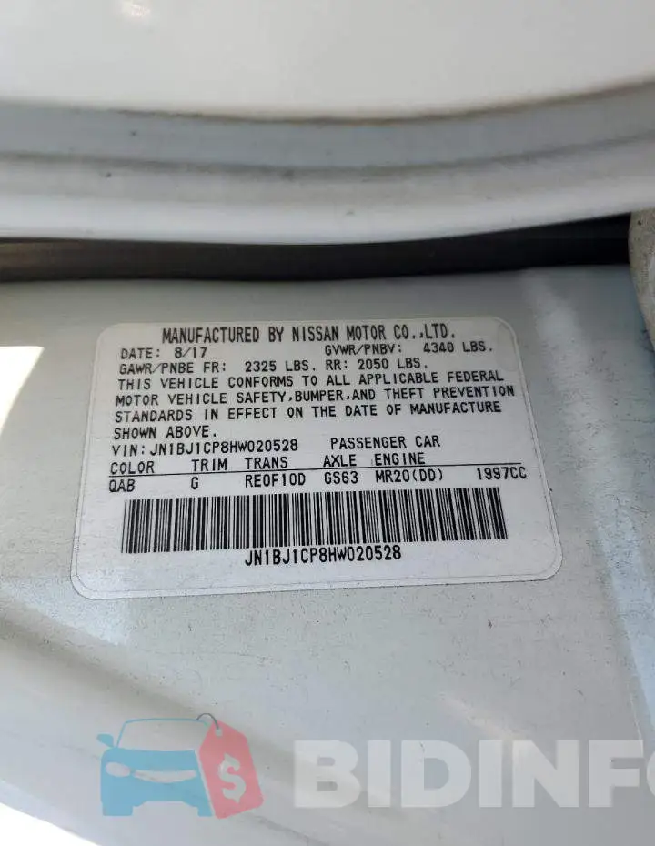 JN1BJ1CP8HW020528 Photo# 13