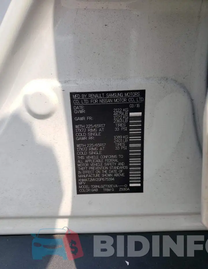 KNMAT2MV2GP675394 Photo# 13