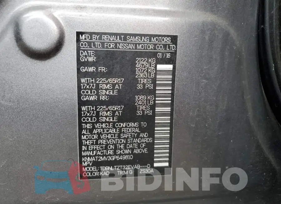 KNMAT2MV3GP649810 Photo# 12