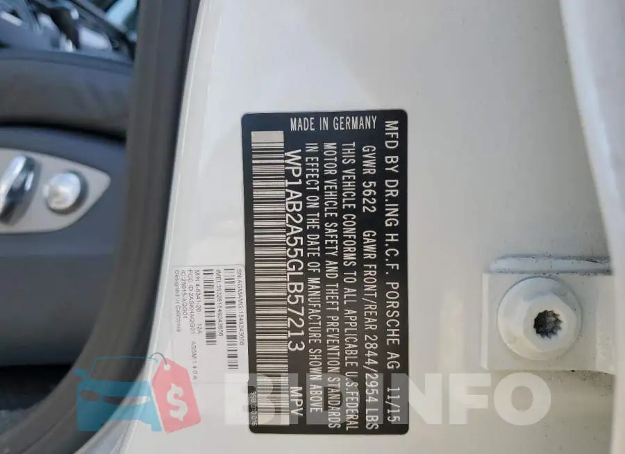WP1AB2A55GLB57213 Photo# 13