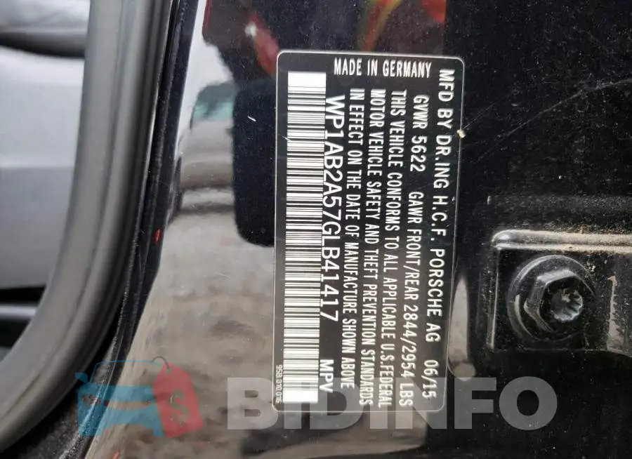 WP1AB2A57GLB41417 Photo# 13