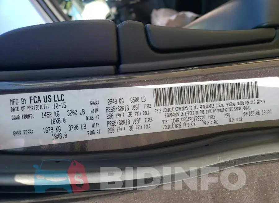 1C4RJFBG4FC179328 Photo# 14