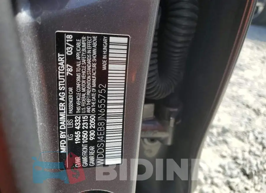WDDSJ4EB8JN655752 Photo# 12