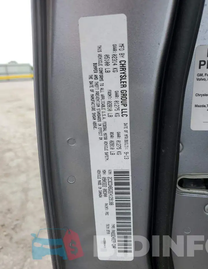 2C3CDXBG2EH129188 Photo# 12
