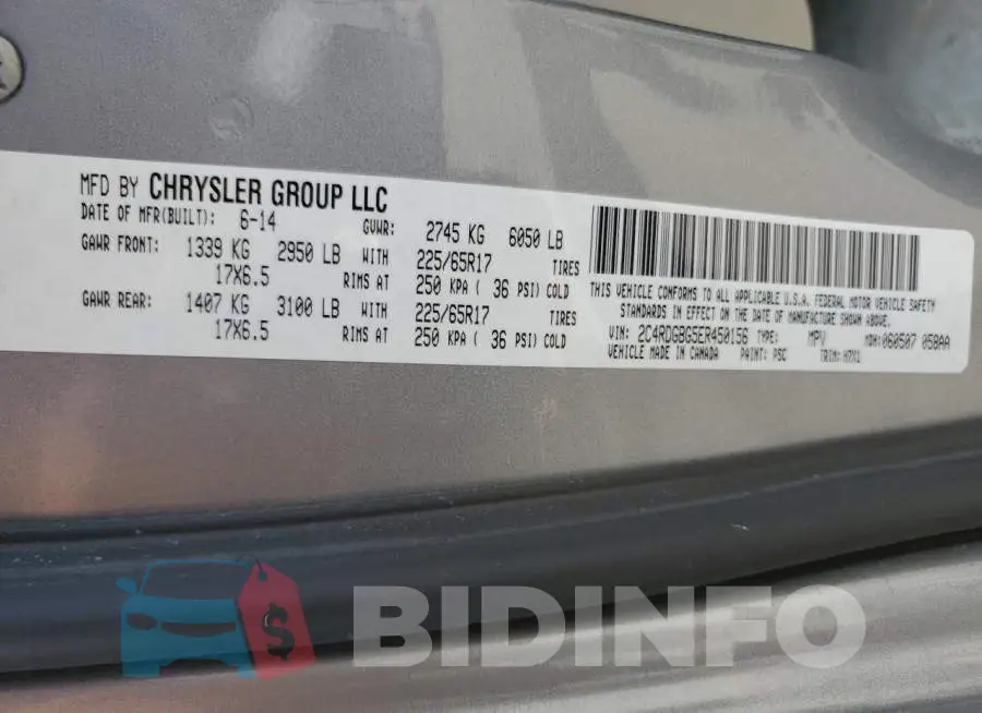 2C4RDGBG5ER450156 Photo# 12