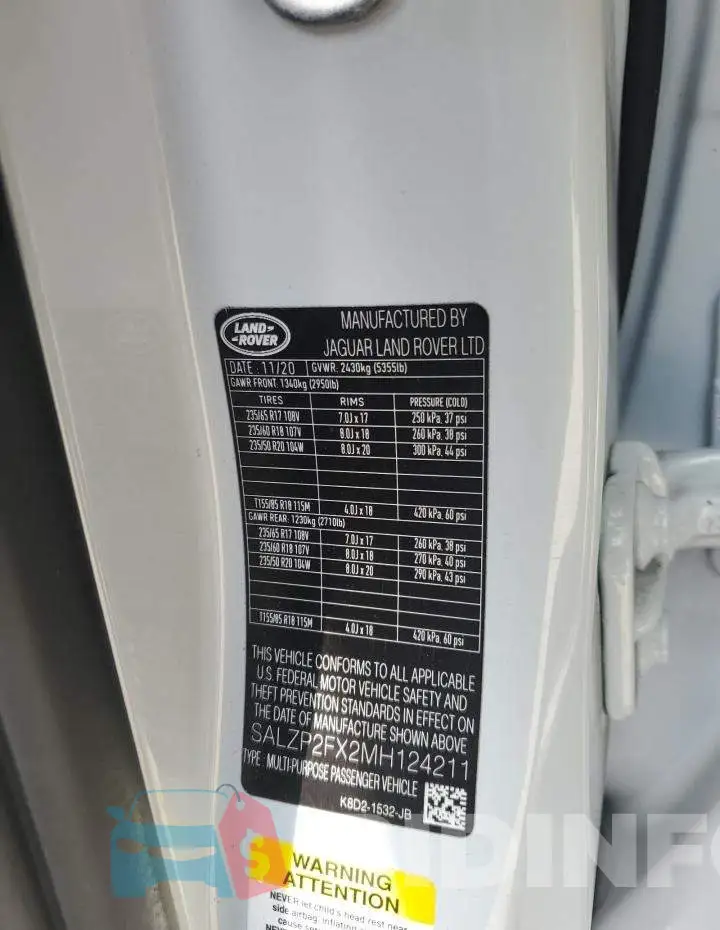 SALZP2FX2MH124211 Photo# 13