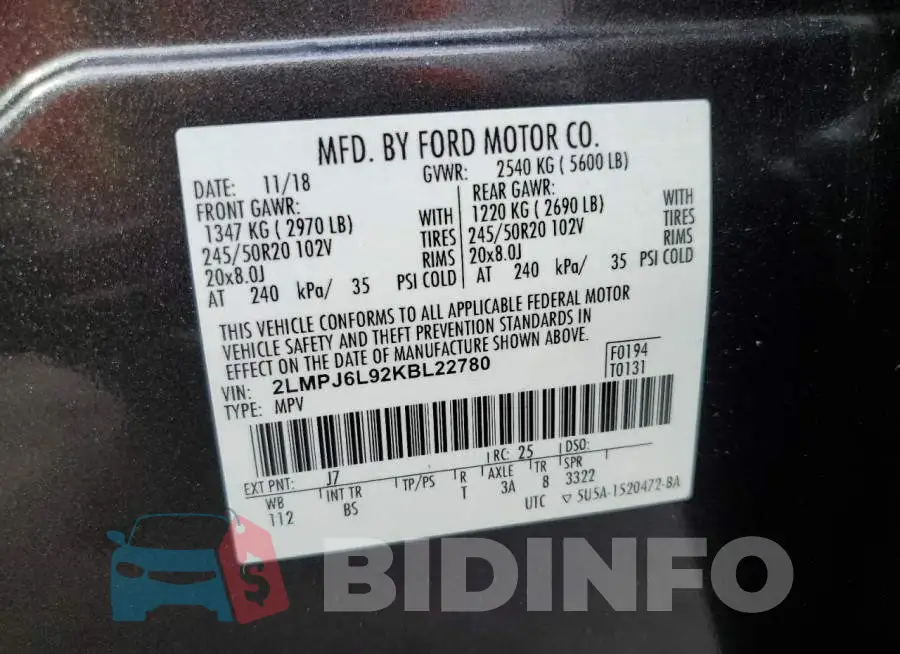 2LMPJ6L92KBL22780 Photo# 12