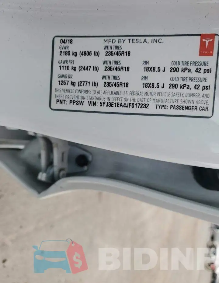5YJ3E1EA4JF017232 Photo# 12