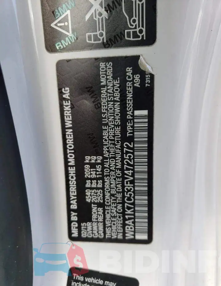 WBA1K7C53FV472572 Photo# 12
