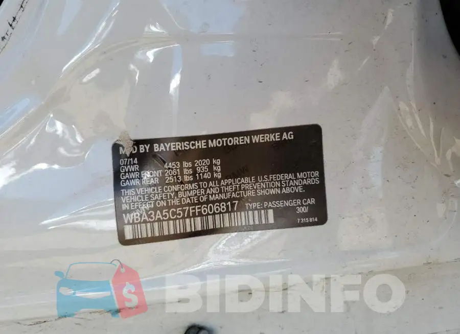 WBA3A5C57FF606817 Photo# 12