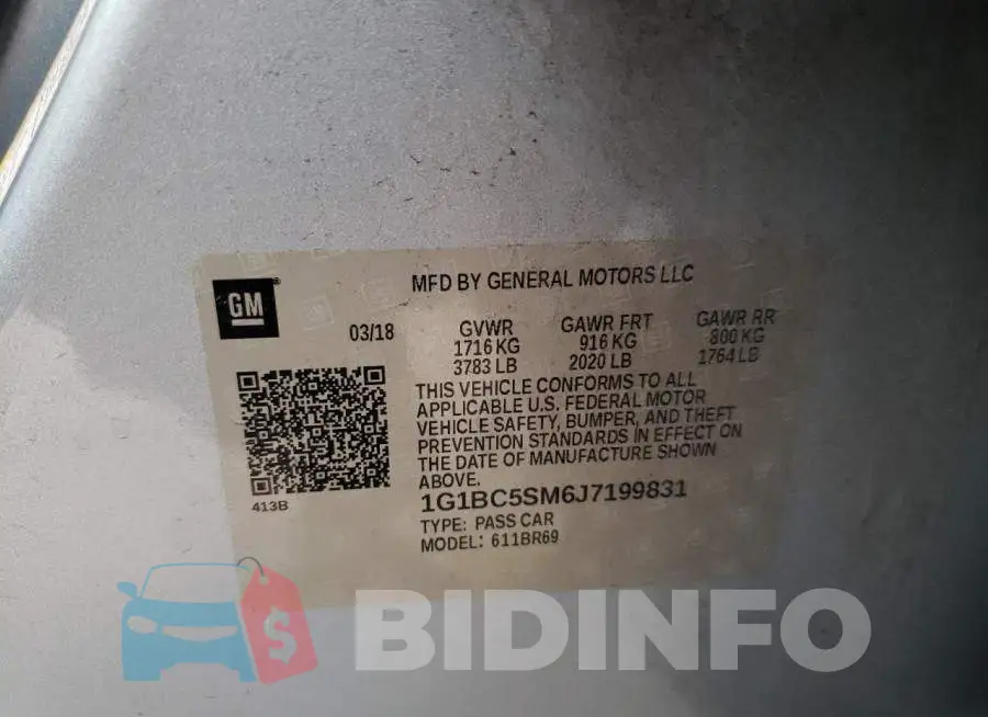 1G1BC5SM6J7199831 Photo# 13