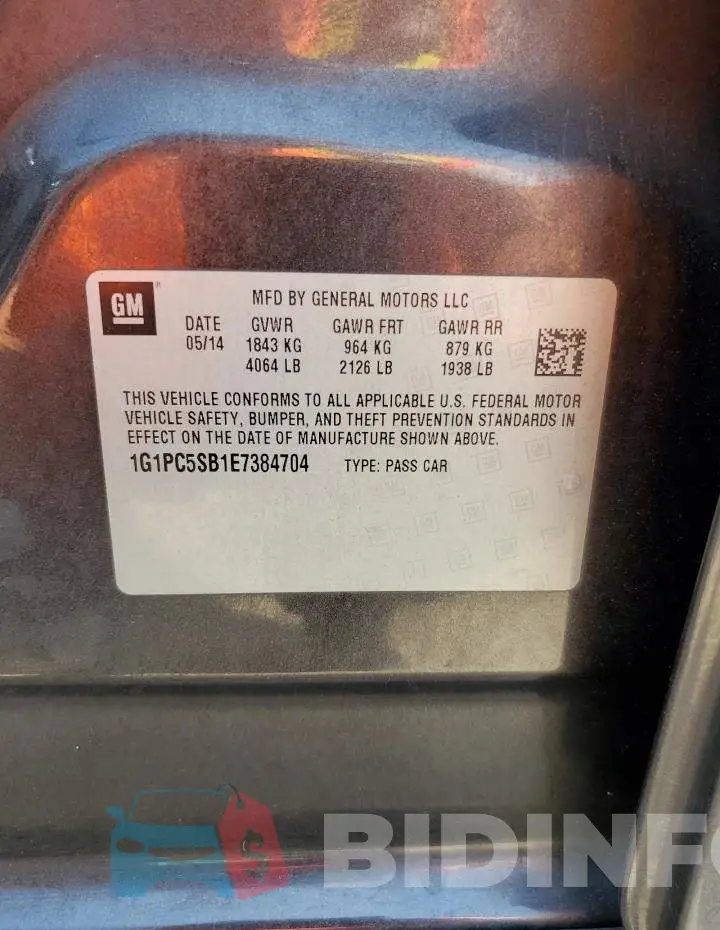 1G1PC5SB1E7384704 Photo# 13
