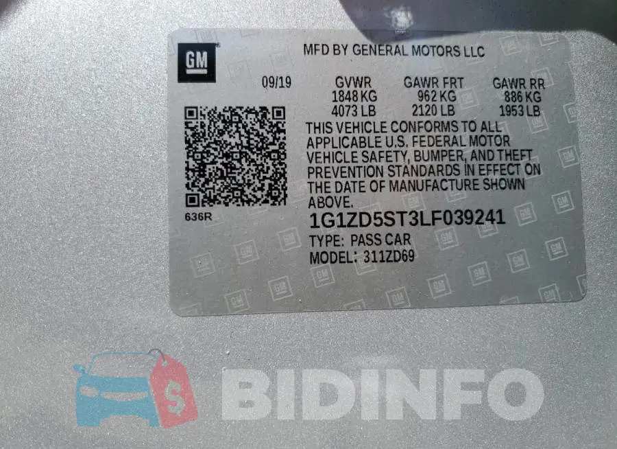 1G1ZD5ST3LF039241 Photo# 12