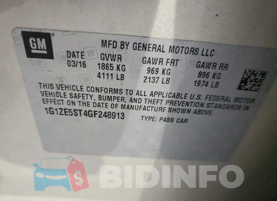 1G1ZE5ST4GF248913 Photo# 12