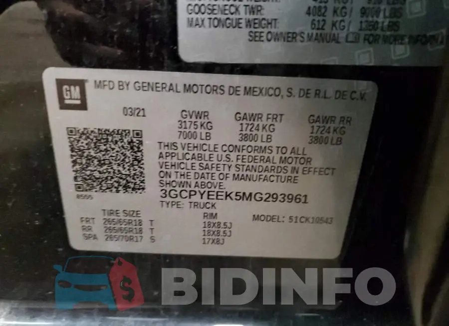 3GCPYEEK5MG293961 Photo# 12
