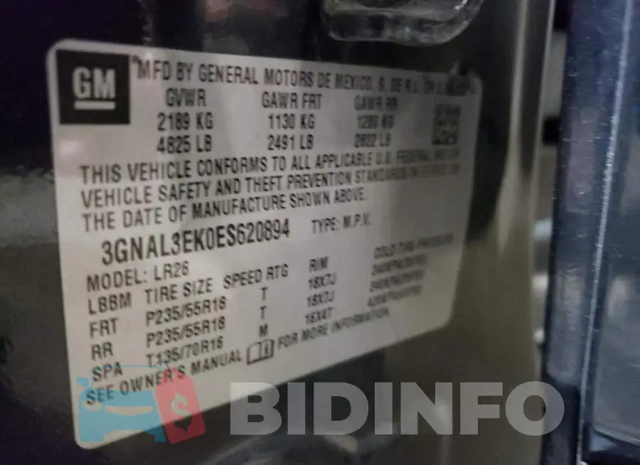 3GNAL3EK0ES620894 Photo# 10