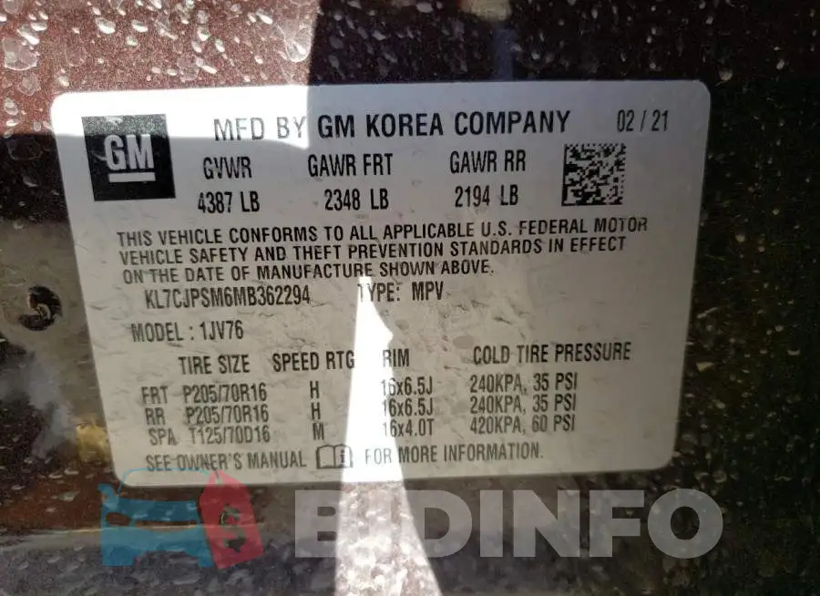 KL7CJPSM6MB362294 Photo# 13