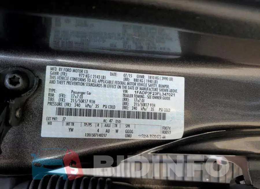 1FADP3F23FL347021 Photo# 13