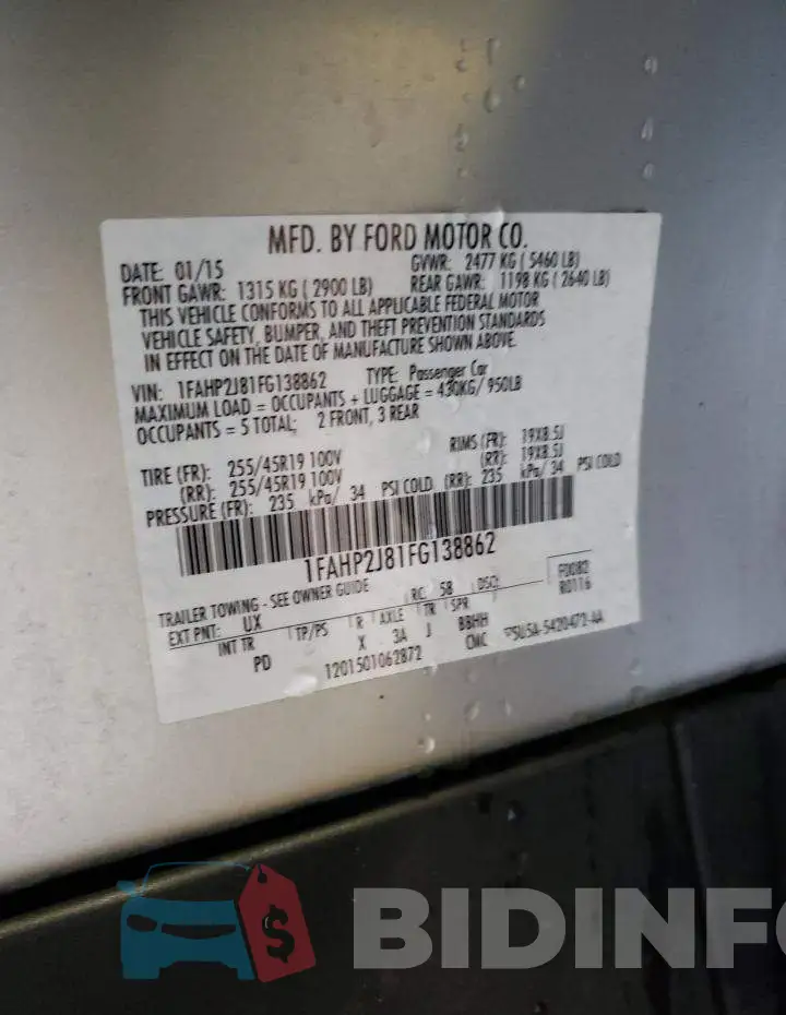 1FAHP2J81FG138862 Photo# 12