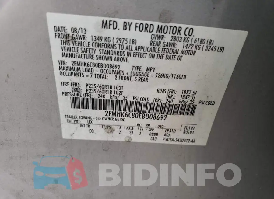 2FMHK6C80EBD08692 Photo# 13