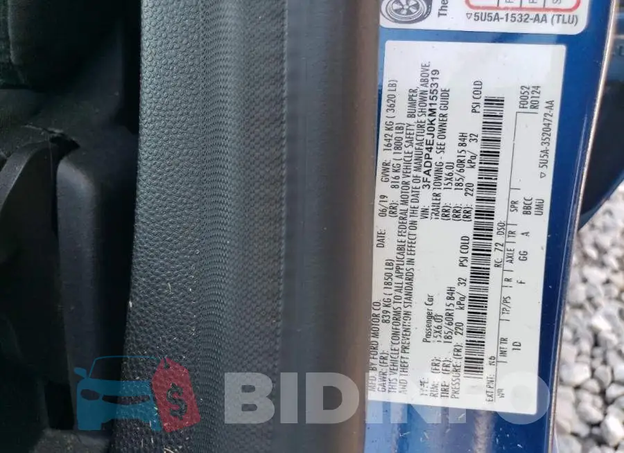 3FADP4EJ0KM155319 Photo# 13