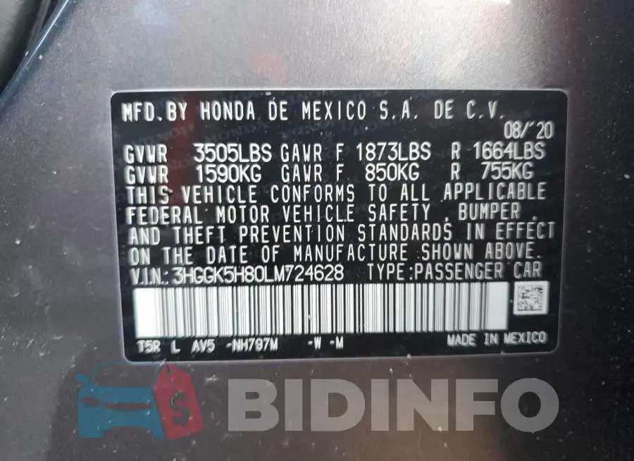 3HGGK5H80LM724628 Photo# 12