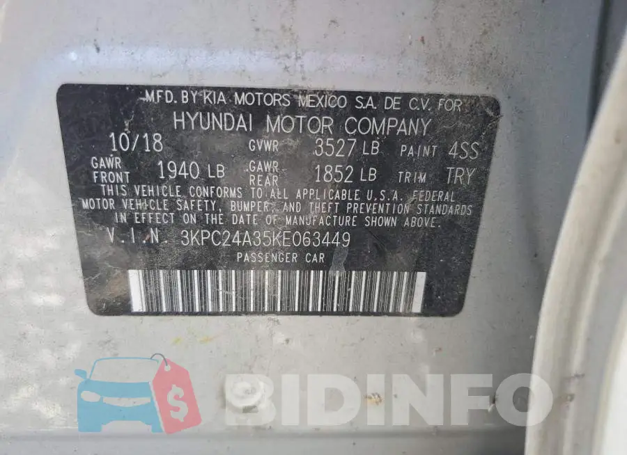 3KPC24A35KE063449 Photo# 12