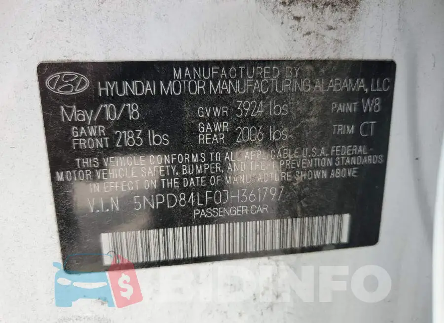5NPD84LF0JH361797 Photo# 12