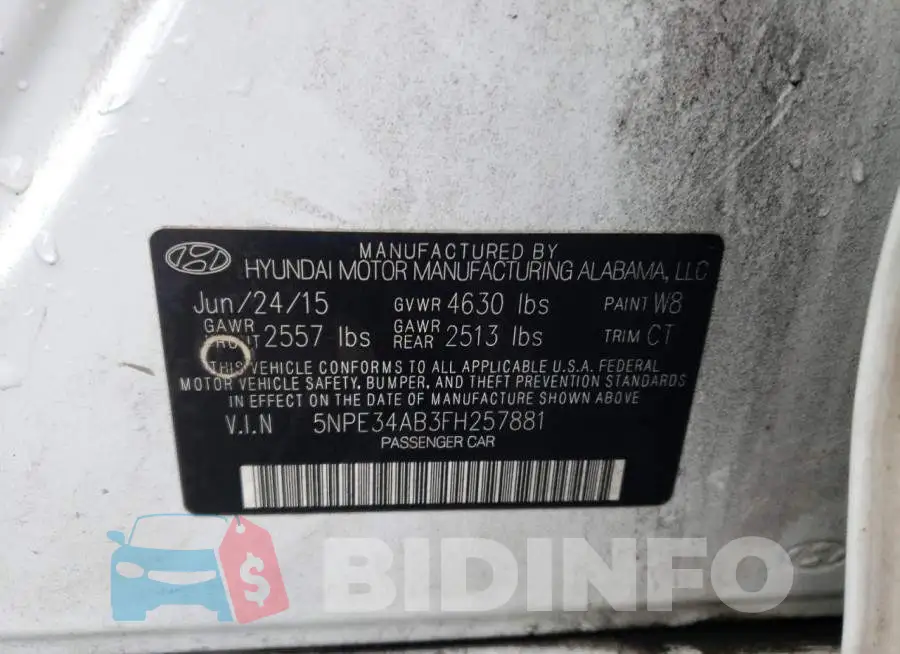 5NPE34AB3FH257881 Photo# 12