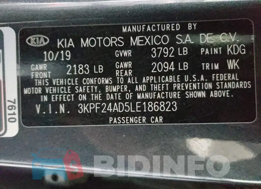3KPF24AD5LE186823 Photo# 12