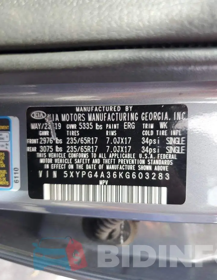 5XYPG4A36KG603283 Photo# 13