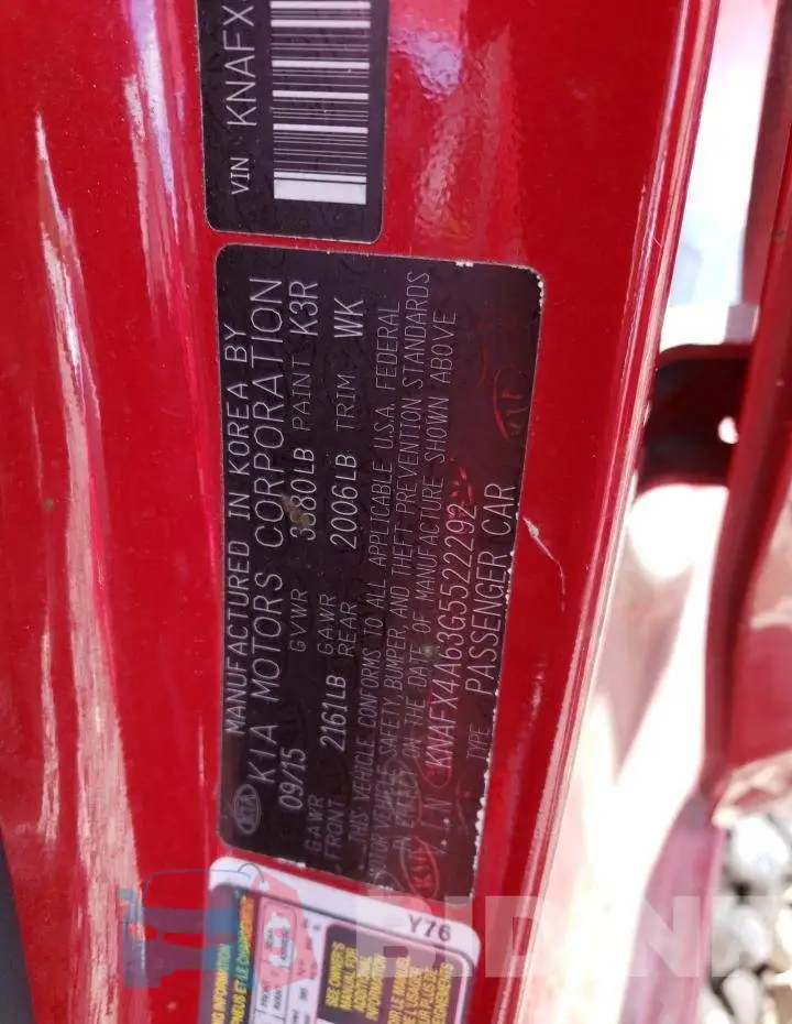 KNAFX4A63G5522292 Photo# 12