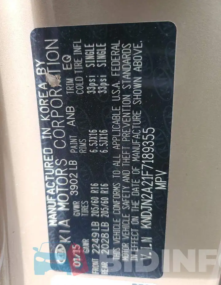 KNDJN2A21F7189355 Photo# 12