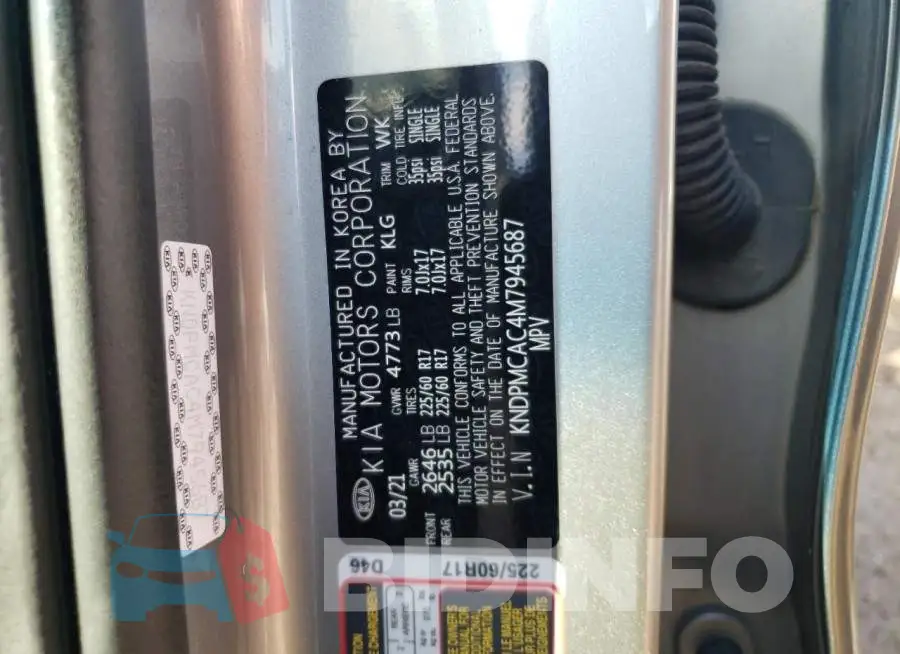 KNDPMCAC4M7945687 Photo# 13