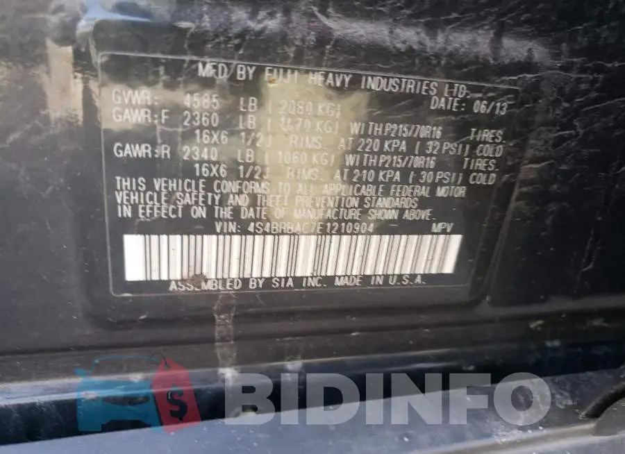 4S4BRBAC7E1210904 Photo# 12