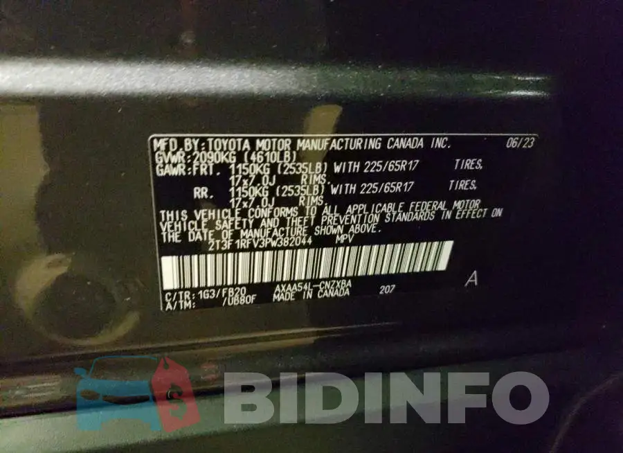 2T3F1RFV3PW382044 Photo# 12